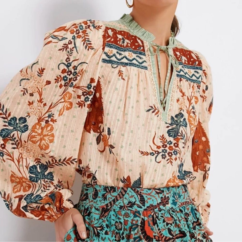 Ulla Johnson Rana Blouse in Egret